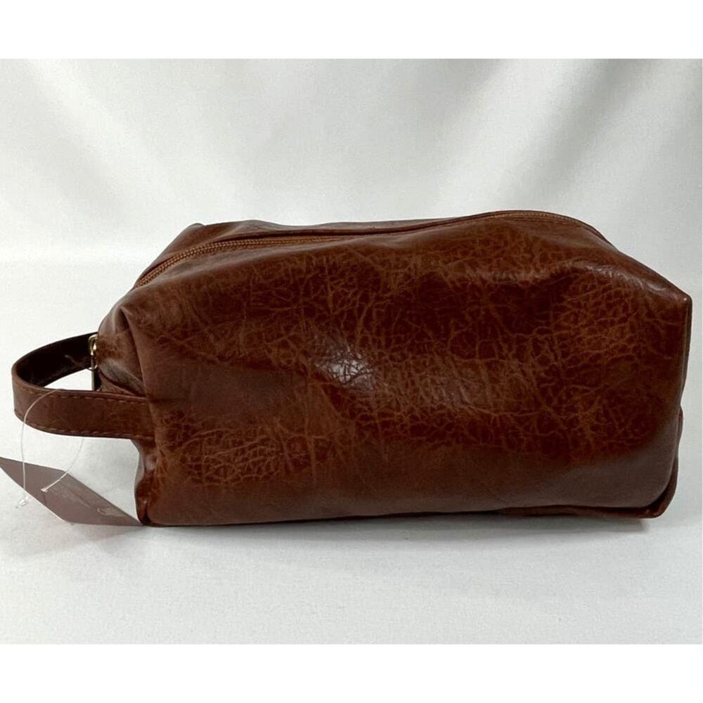 Best Brands Dopp Brown Travel Kit Toiletry Bag Makeup Case NEW Vacation Work